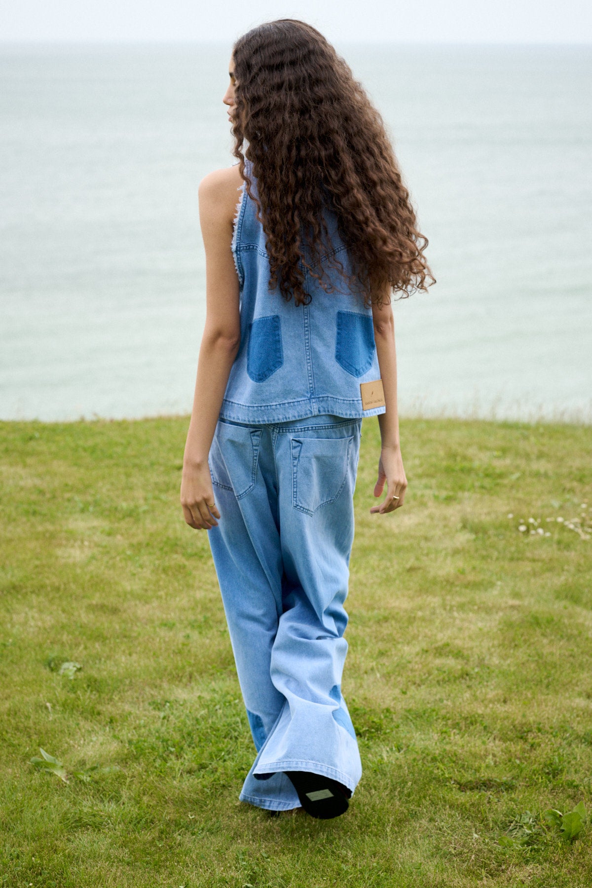 Lane - Light denim wide leg pants I Light washed denim 14 - Rabens Saloner - DK