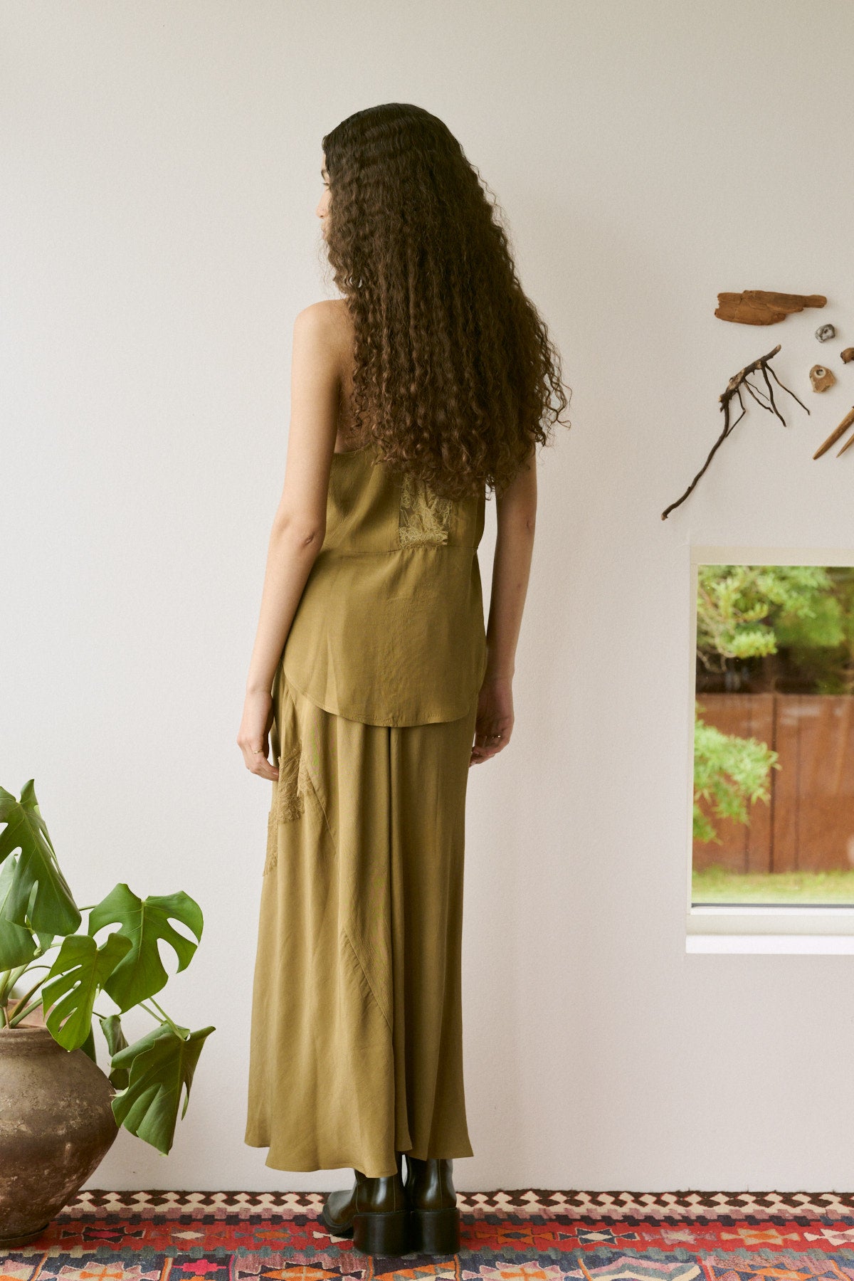 Leia - Sheer lace skirt I Hazelnut 8 - Rabens Saloner - DK