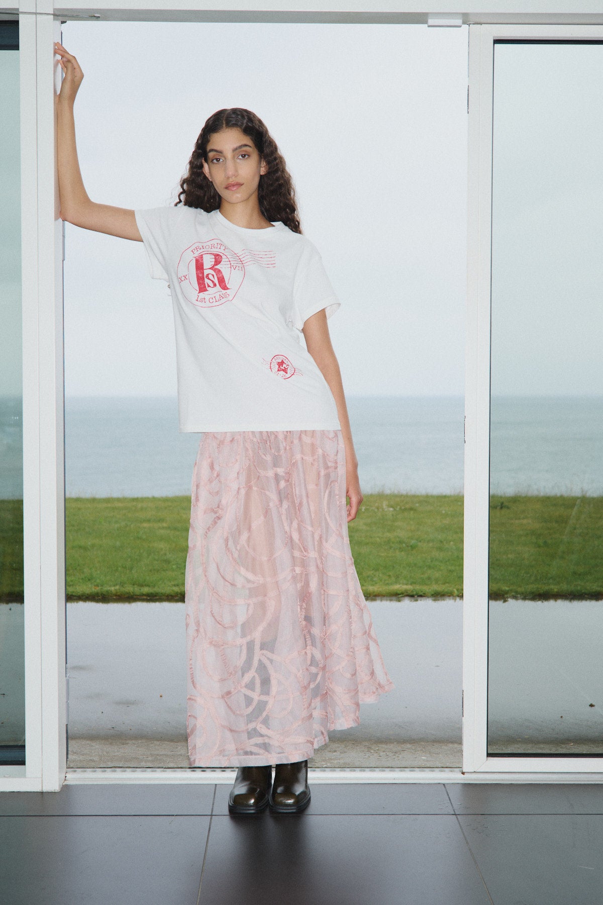 Silke - Scribble full skirt I Blush 6 - Rabens Saloner - DK