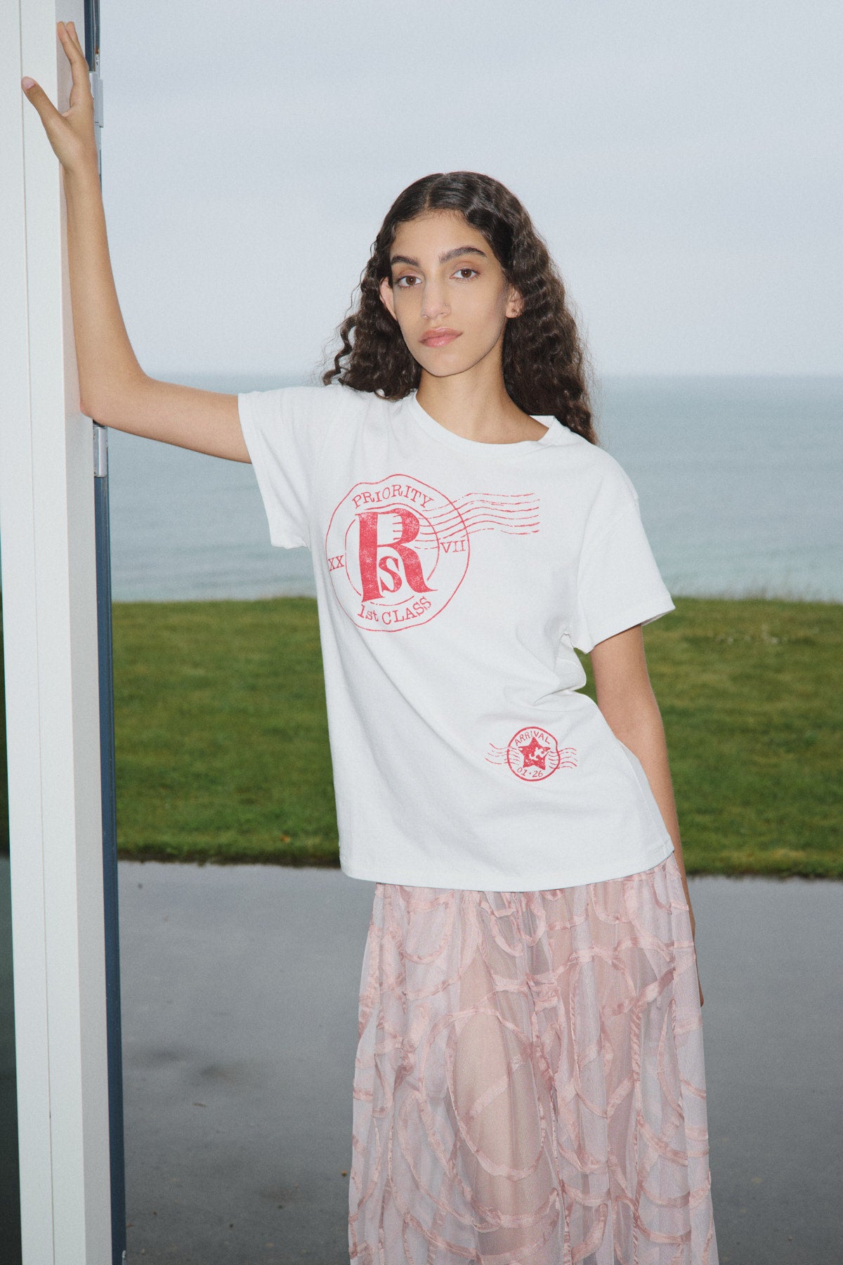 Silke - Scribble full skirt I Blush 7 - Rabens Saloner - DK