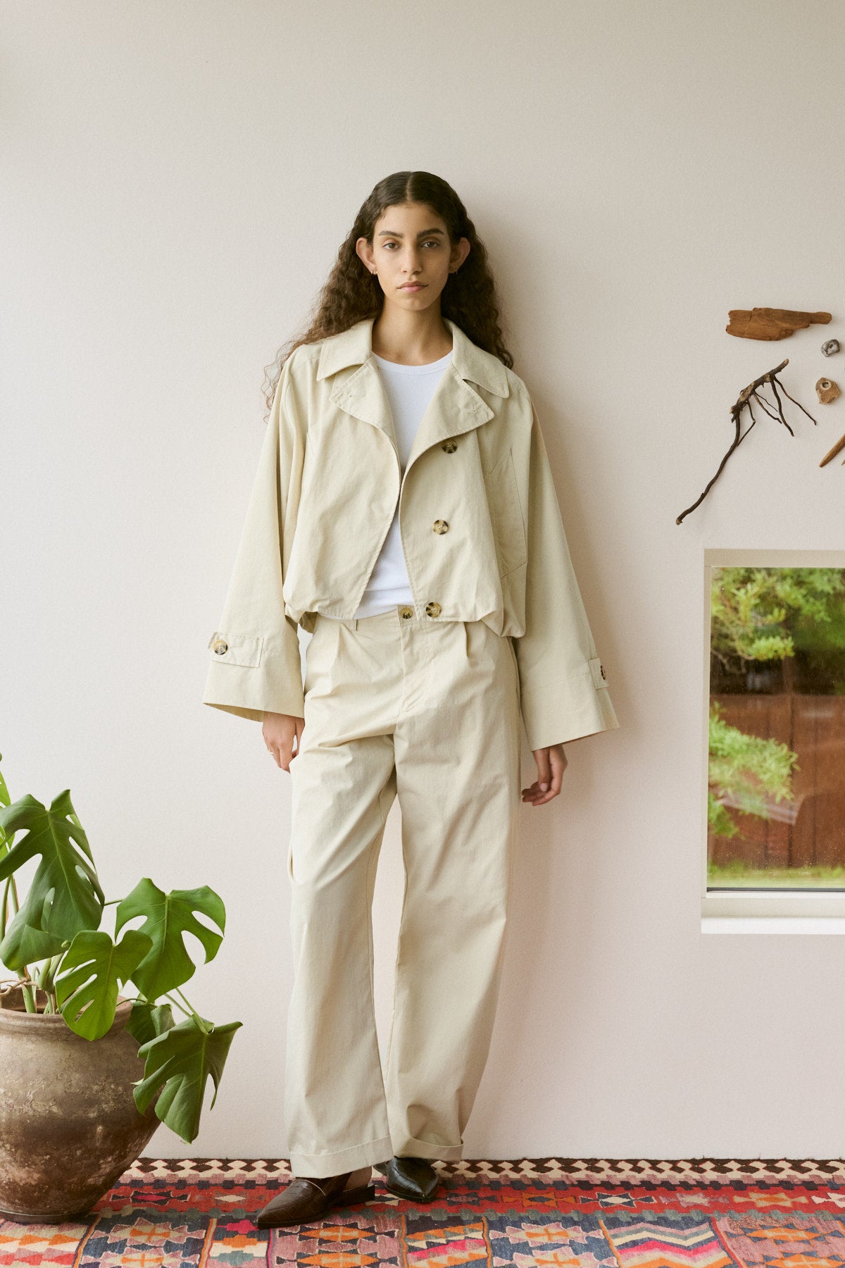 Thalia - Light fusion pants I Sand 10 - Rabens Saloner - DK