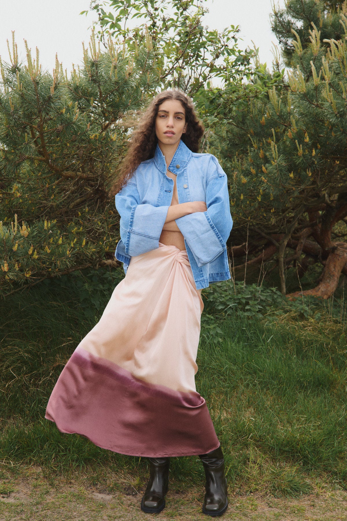 Donela - Denim jacket I Light washed denim 10 - Rabens Saloner - DK