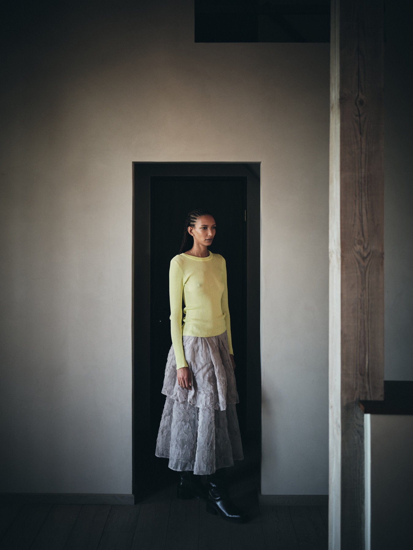 Sibora - Splash netting skirt I Silver grey 12 - Rabens Saloner - DK