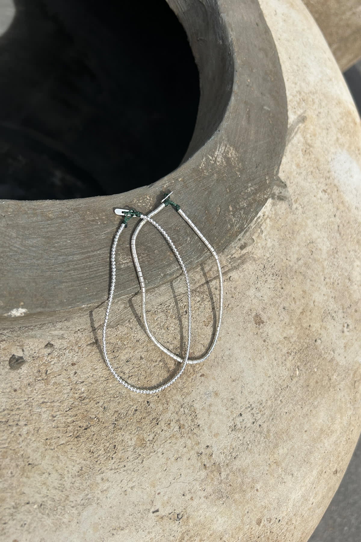 Small Bead Anklet - Nafsu I Silver 5 - Rabens Saloner - DK