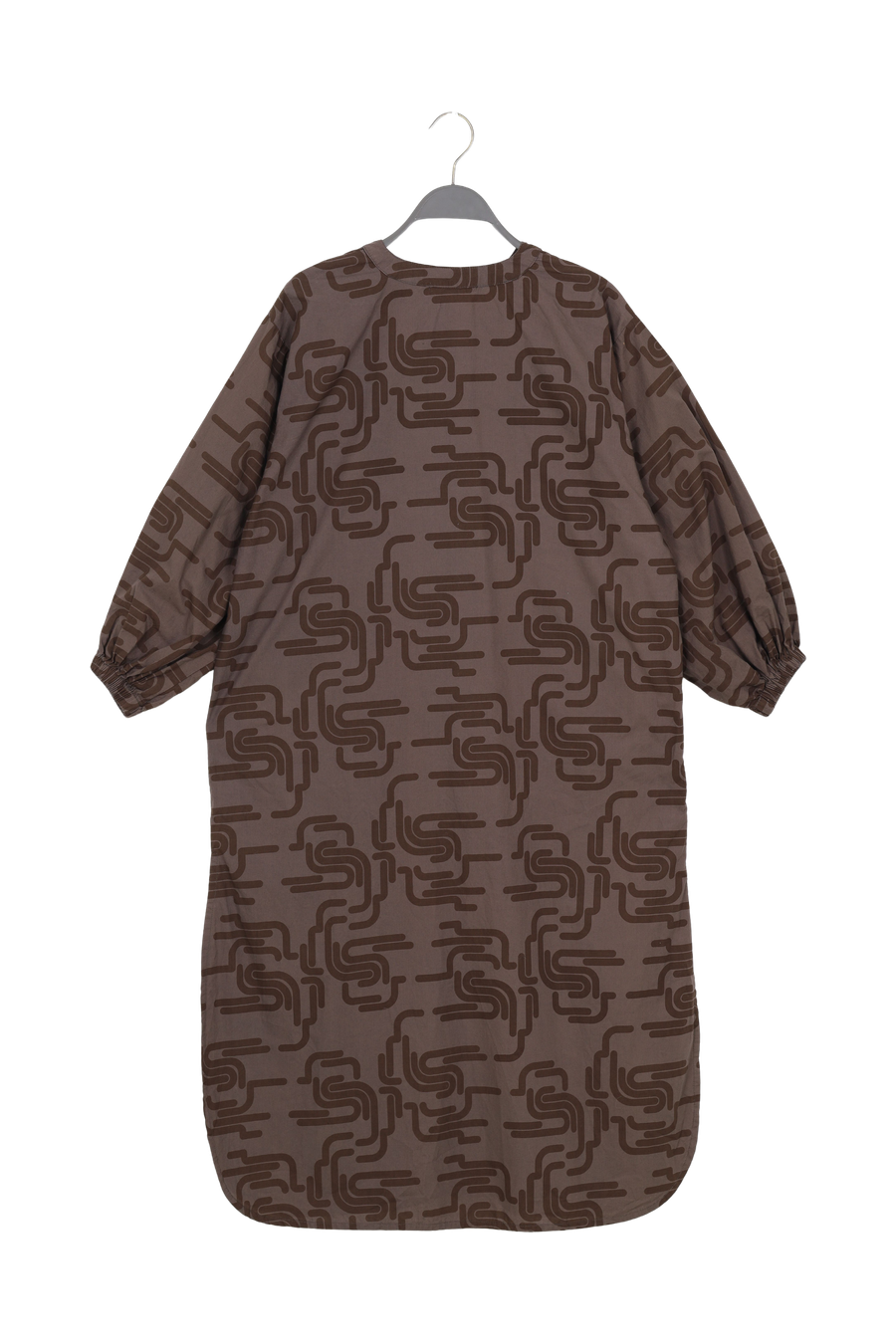 PreLoved Liba - Deco print poplin kaftan I Chocolate - XS/S 2 - Rabens Saloner - DK