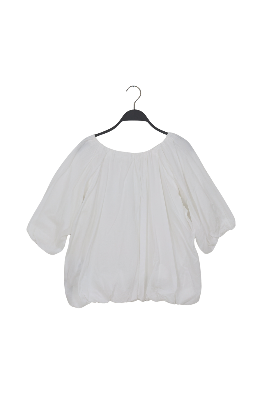 PreLoved Corrie - Cotton voile deep V-neck top I White - S/M