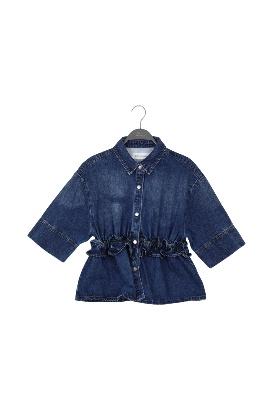 PreLoved Paige - Denim shirt jacket I Dark washed indigo - S 1 - Rabens Saloner - DK
