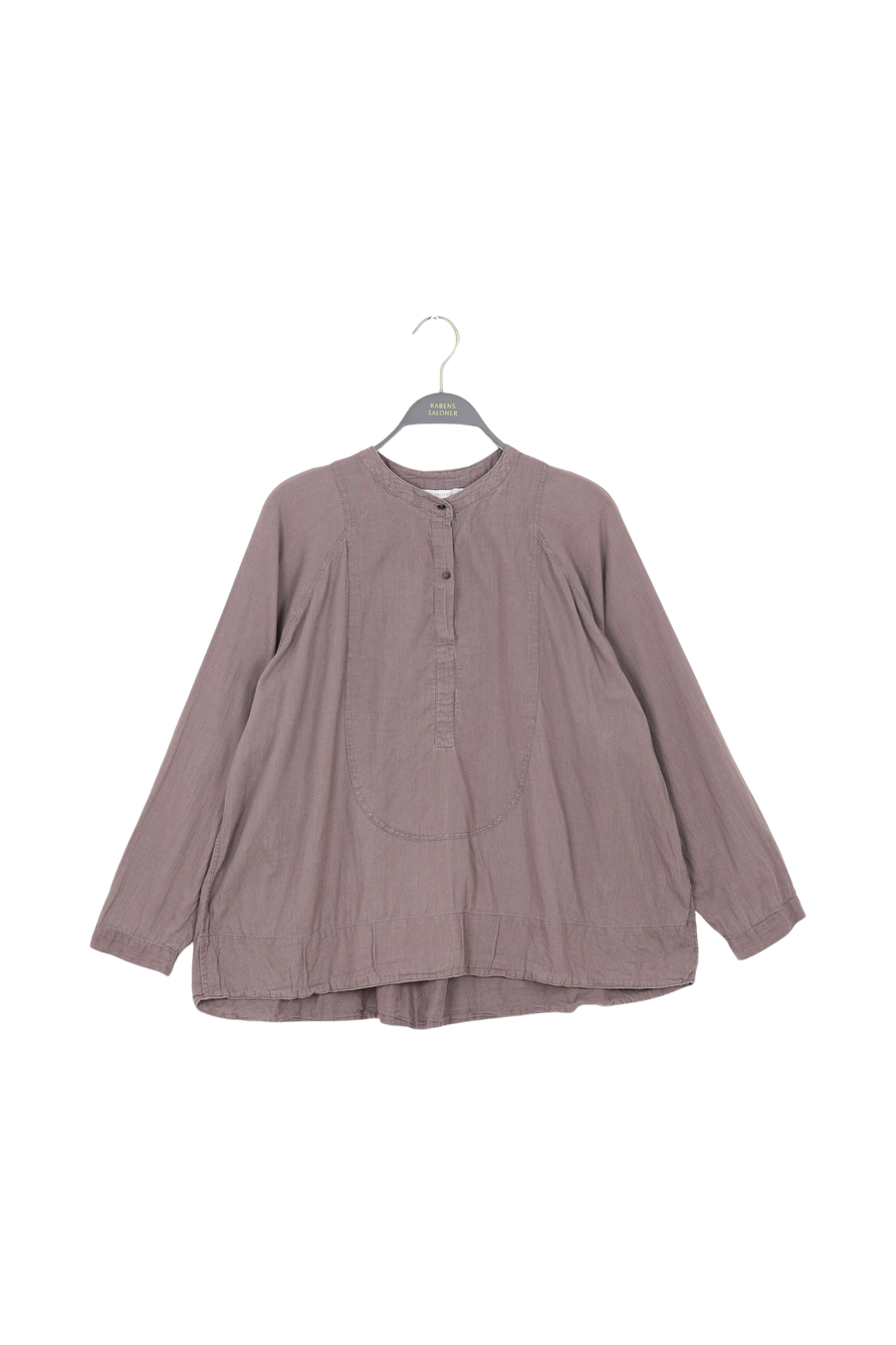 PreLoved Najda - Cotton bib shirt I Plum - XL