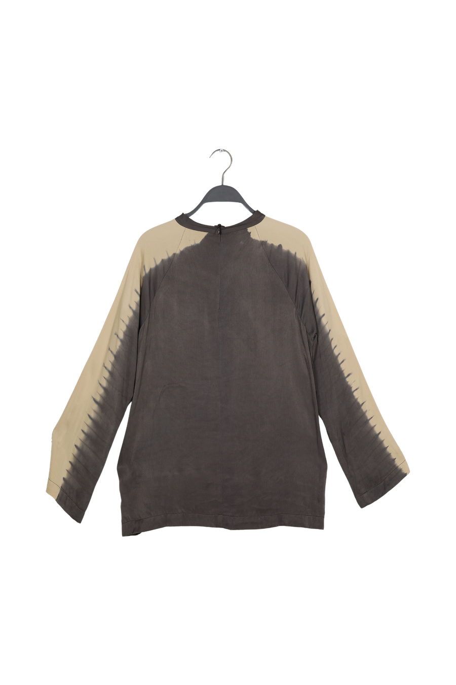 PreLoved Ula - Streamline LS blouse I Oatmeal/Teal - L 2 - Rabens Saloner - DK