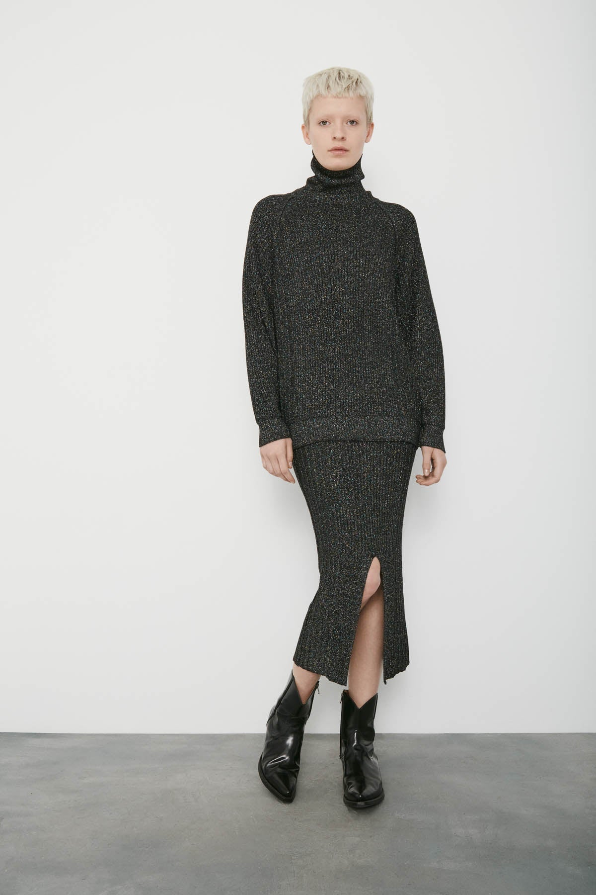 PreLoved Pam - Lurex rib FN sweater - M/L 3 - Rabens Saloner - DK
