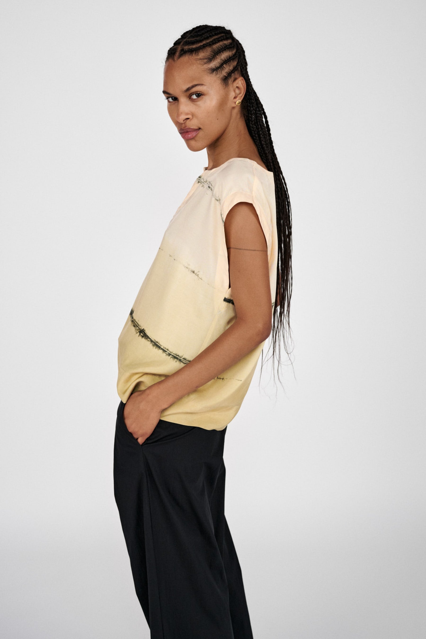 PreLoved Rosalyn - Nuance blouse I Banana combo - XL 3 - Rabens Saloner - DK