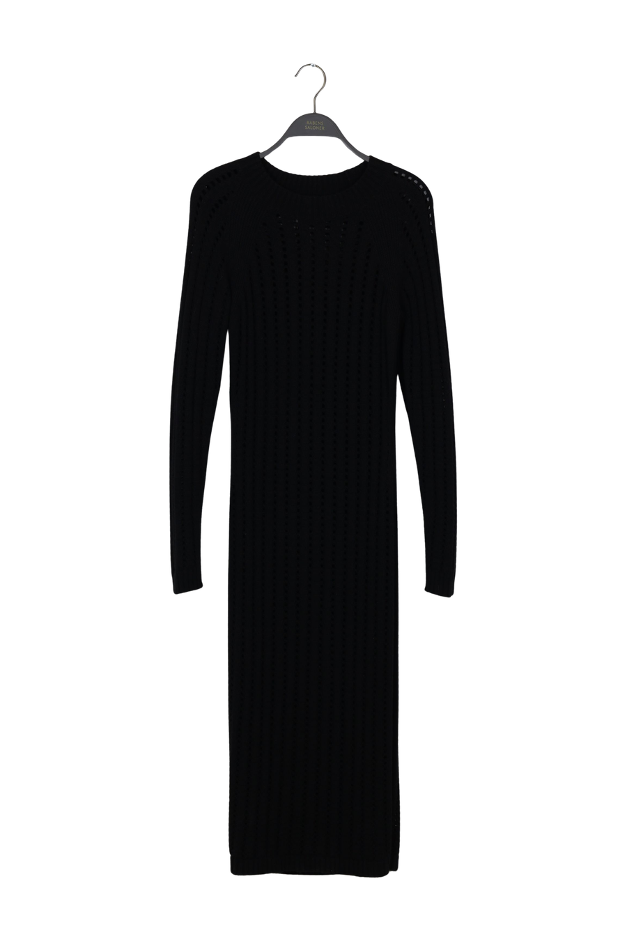 PreLoved Cana - Square knit dress I Black - L Black L 1 - Rabens Saloner - DK
