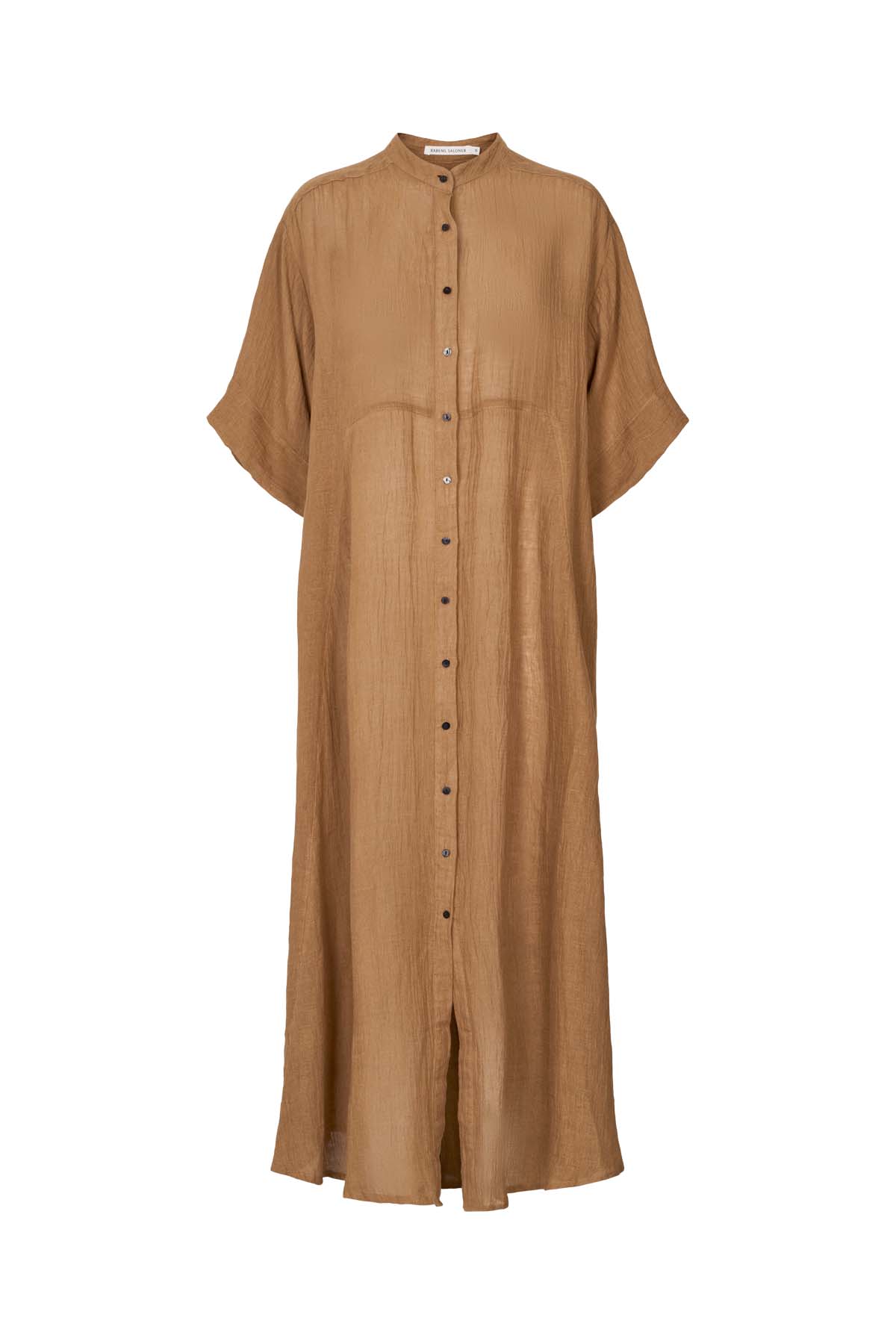 Susi - Crinkled long kaftan I Walnut 10 - Rabens Saloner - DK