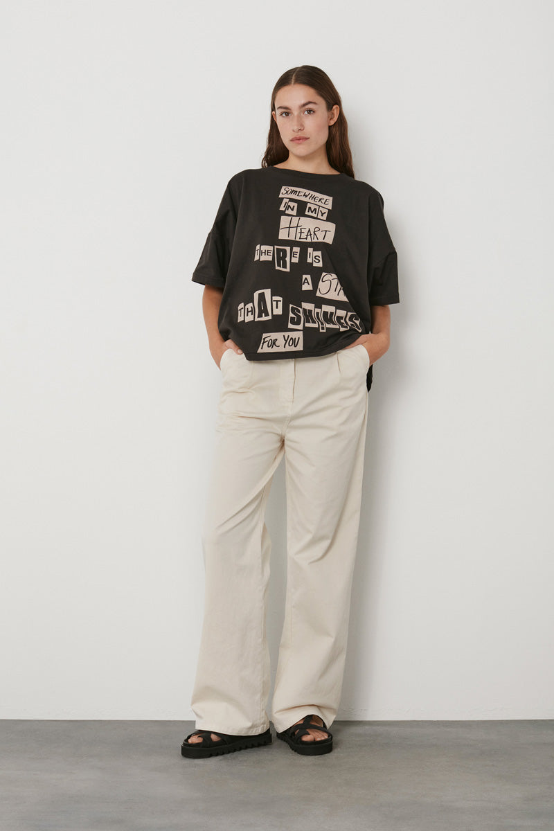 PreLoved Jessie - Print cropped T shirt - S/M 3 - Rabens Saloner - DK