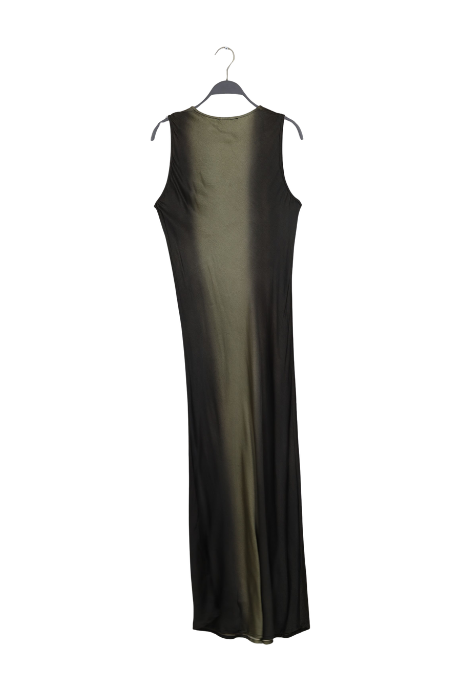 PreLoved Venus - Graffiti bias dress wide strap I Olive charcoal combo - L