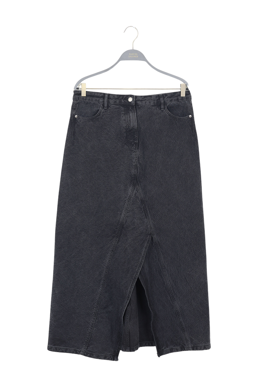 PreLoved Kiddie - Denim black skirt I Washed black denim - L