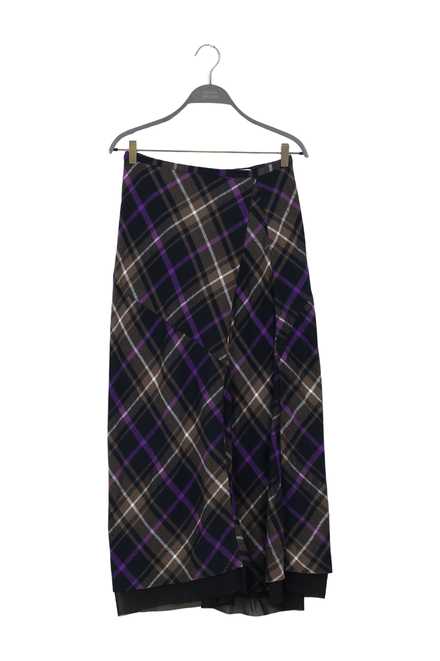 PreLoved Anemone - Giant check insert skirt I Purple check combo - S 1 - Rabens Saloner - DK