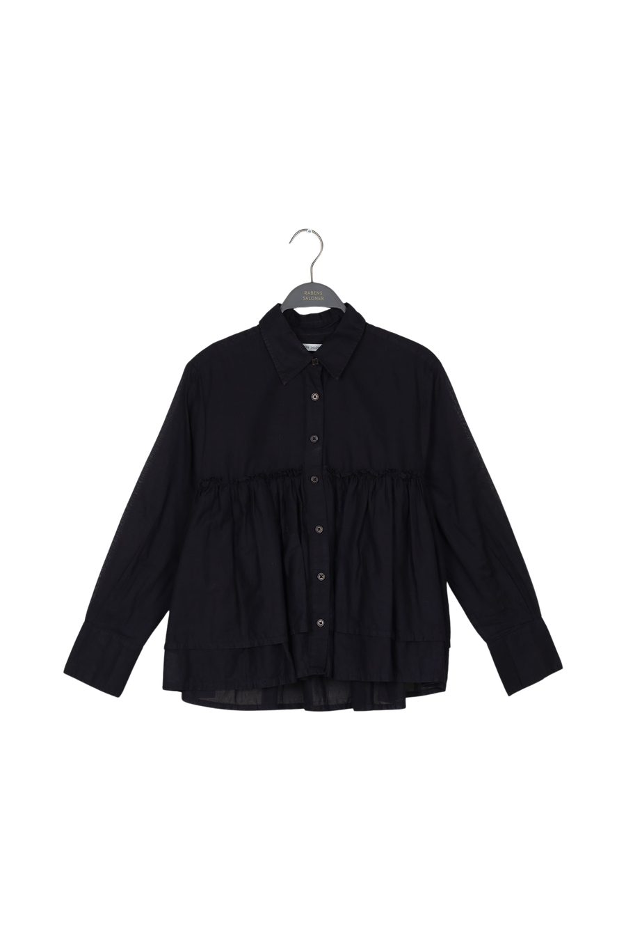 PreLoved Shaker - Multi layer frill shirt I Black - XS Black XS 1 - Rabens Saloner - DK