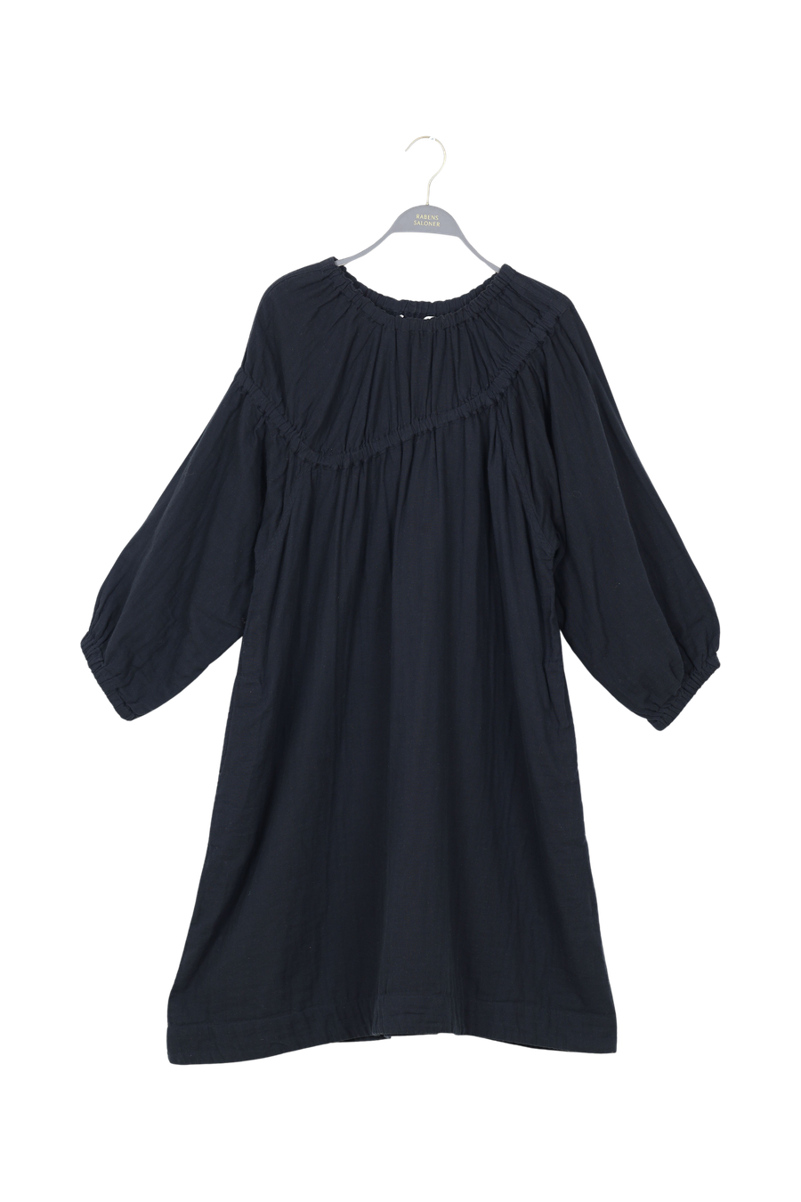 PreLoved Mae - Cotton dbl elasticated dress I Black - S/M 1 - Rabens Saloner - DK