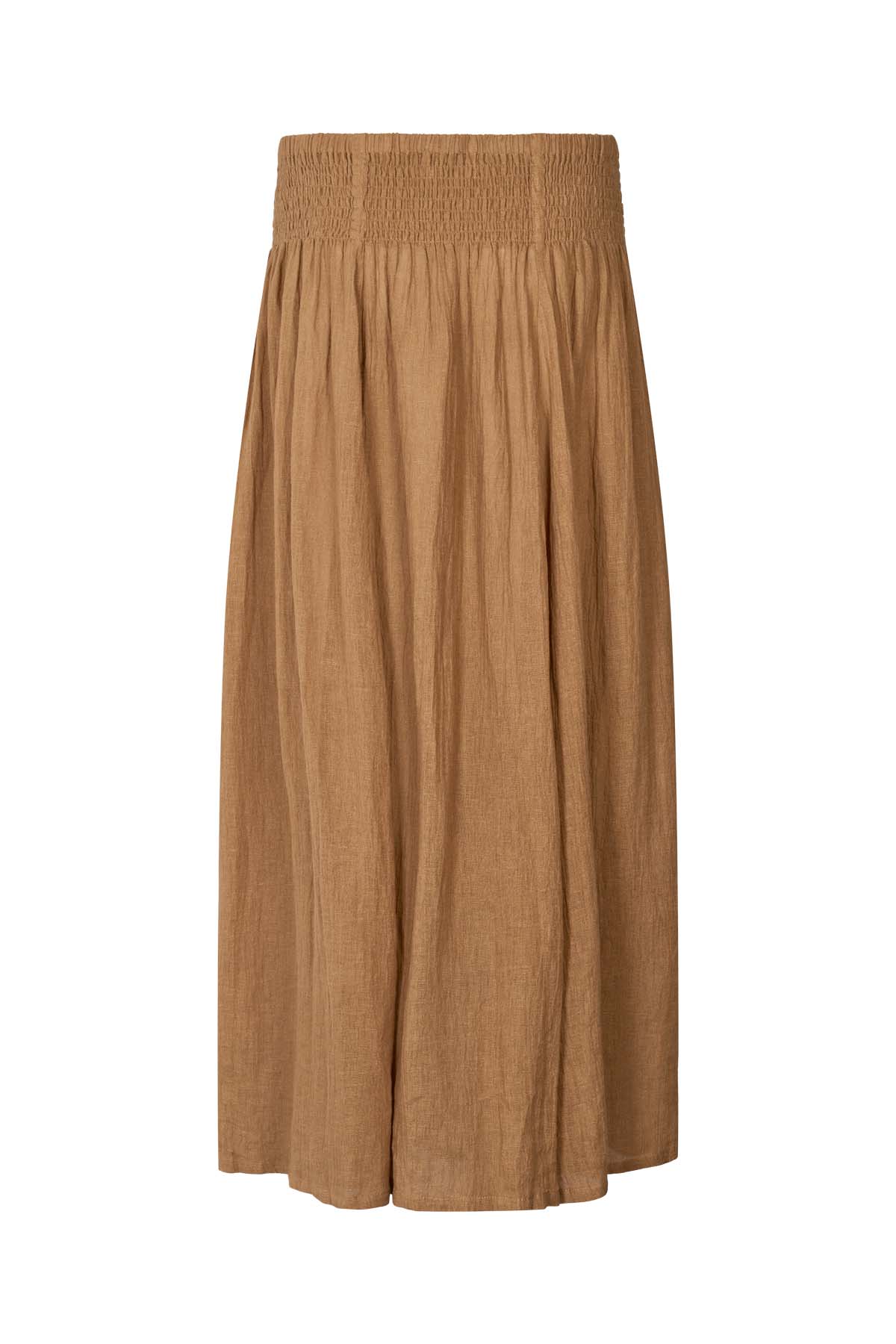 Jumana - Crinkled flared skirt I Walnut 8 - Rabens Saloner - DK
