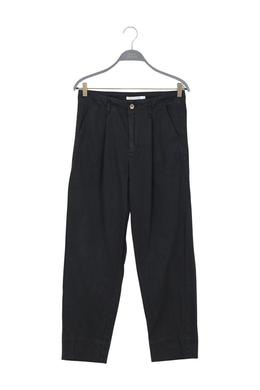 PreLoved Raina - Canvas light pleat pant I Faded black - M