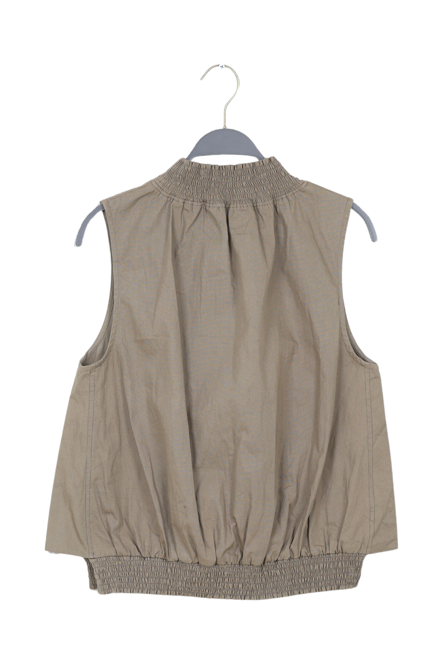 PreLoved Fiola - Poplin heavy shirring top I Dry bark - XL