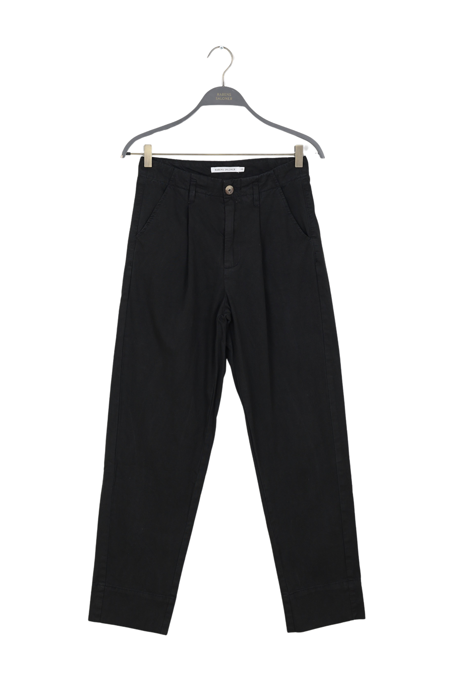 PreLoved Raina - Canvas light pleat pant I Faded black - XS 1 - Rabens Saloner - DK