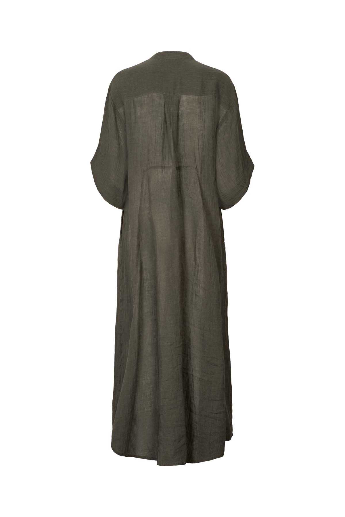 Susi - Crinkled long kaftan I Faded black 7 - Rabens Saloner - DK