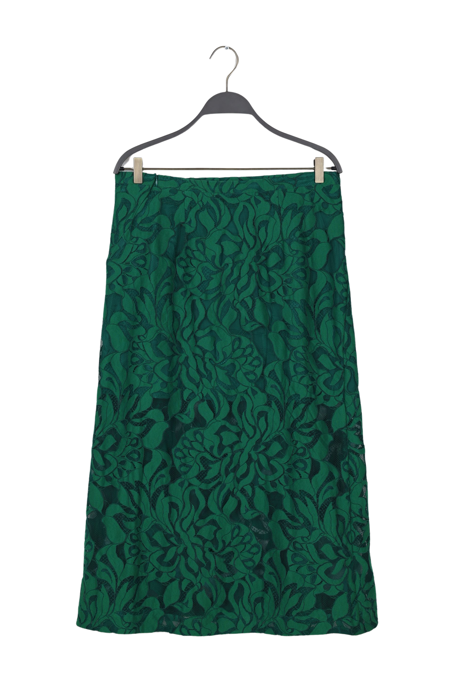 PreLoved Fauna - Orchid lace skirt I Verdant green - XL