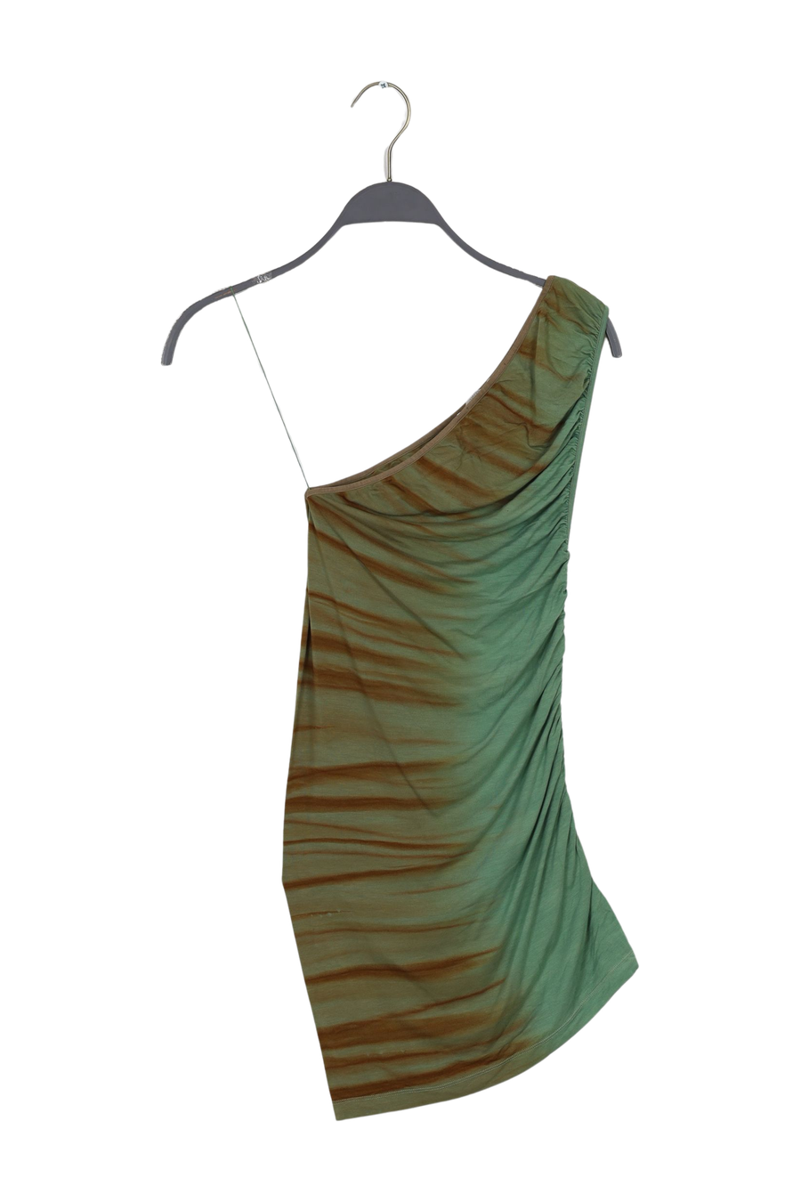 PreLoved Lua - Tidal one shoulder dress I Green combo - S 2 - Rabens Saloner - DK
