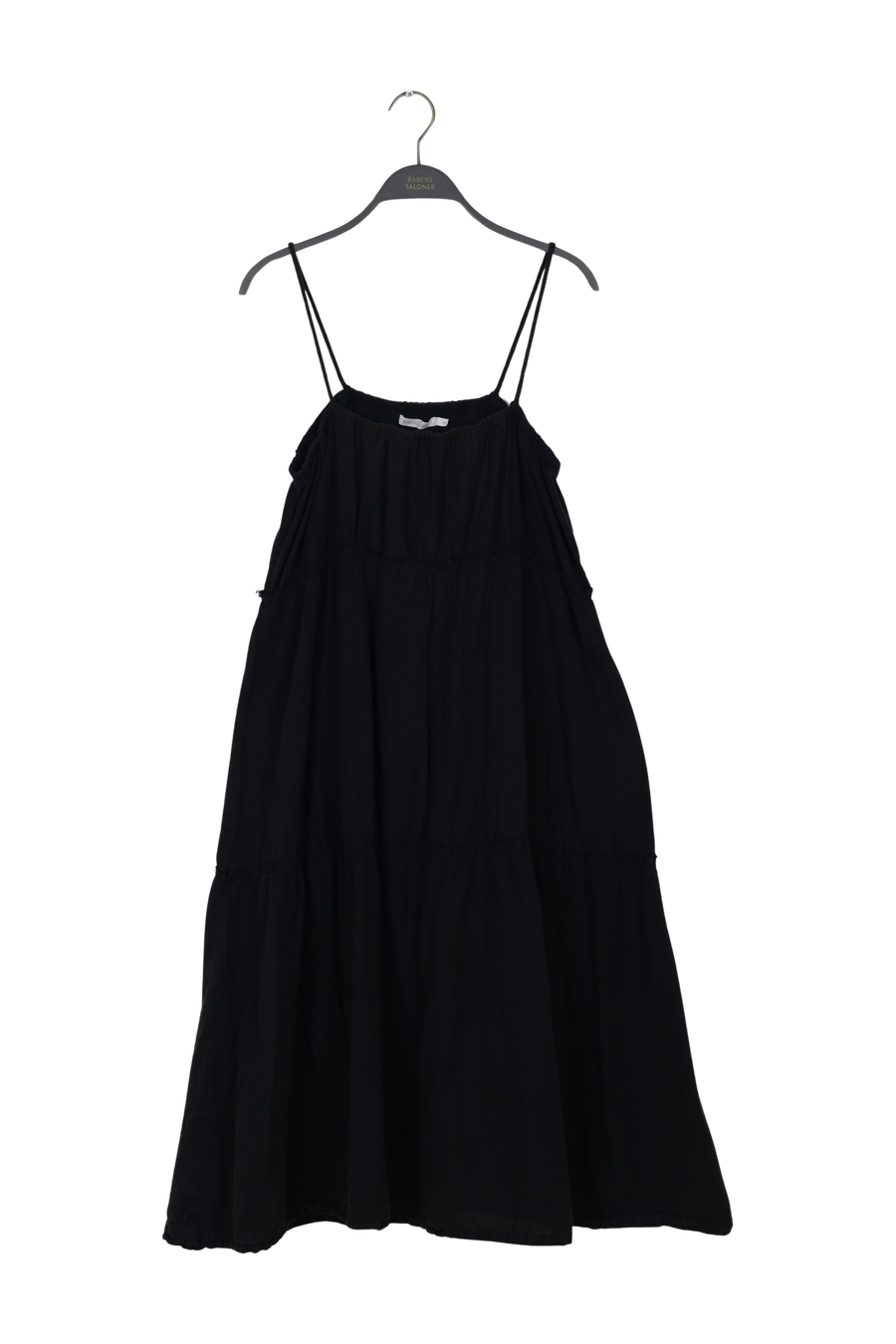 PreLoved Nadina - Cotton tiered dress - M BLACK M 1 - Rabens Saloner - DK
