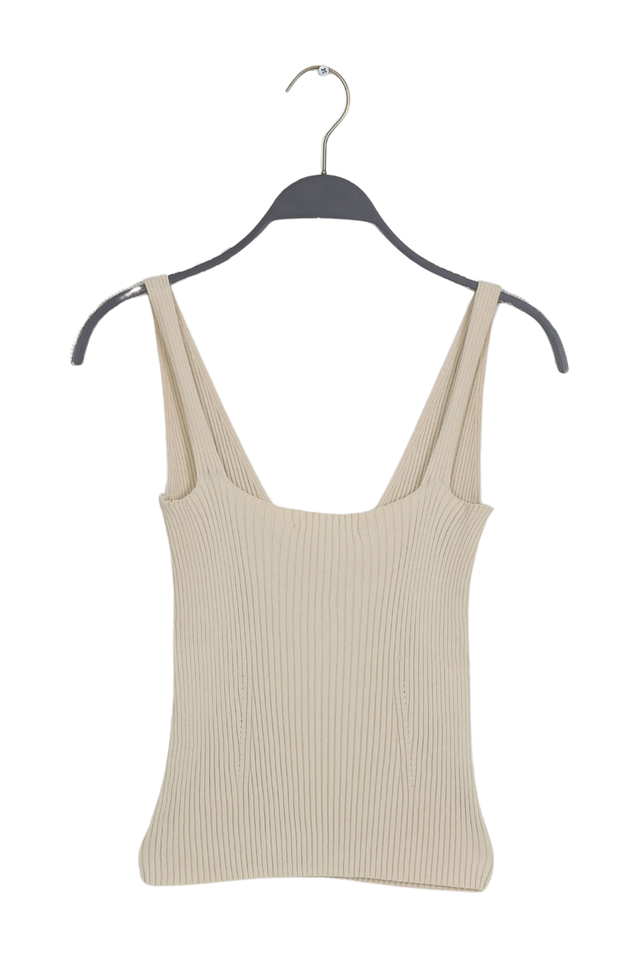 PreLoved Ferah - Contour knit tank top I Chalk - S 2 - Rabens Saloner - DK