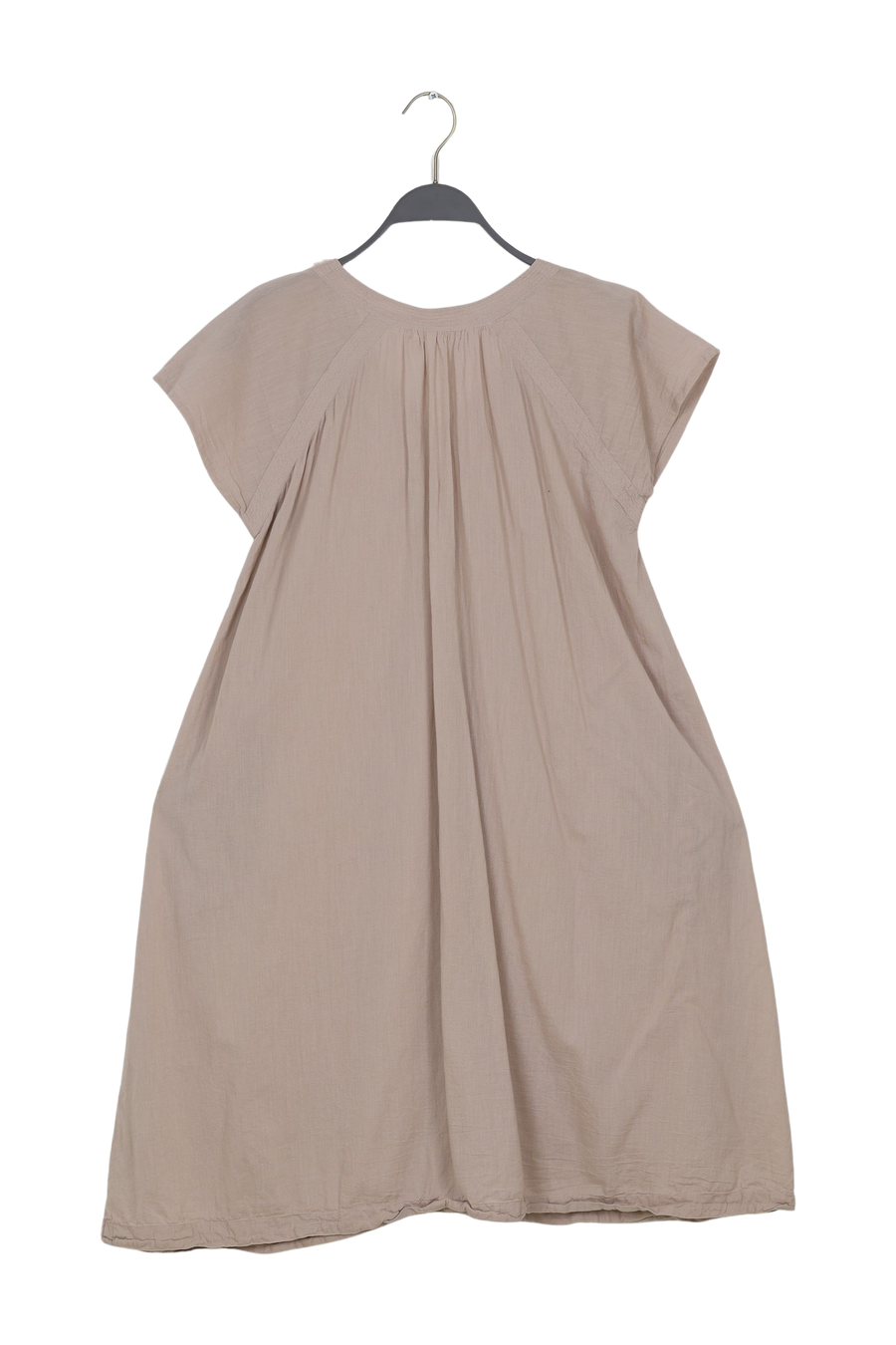 PreLoved Divine - Cotton V-neck short dress I Caramel - S 2 - Rabens Saloner - DK