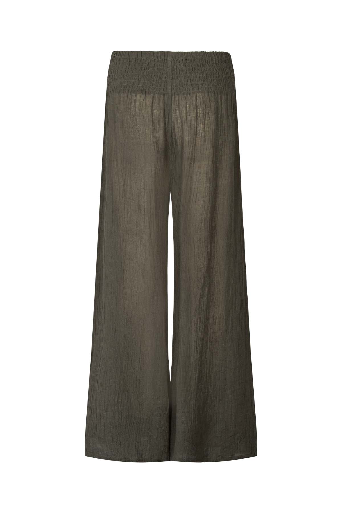 Karam - Crinkled wide leg pants I Faded black 9 - Rabens Saloner - DK