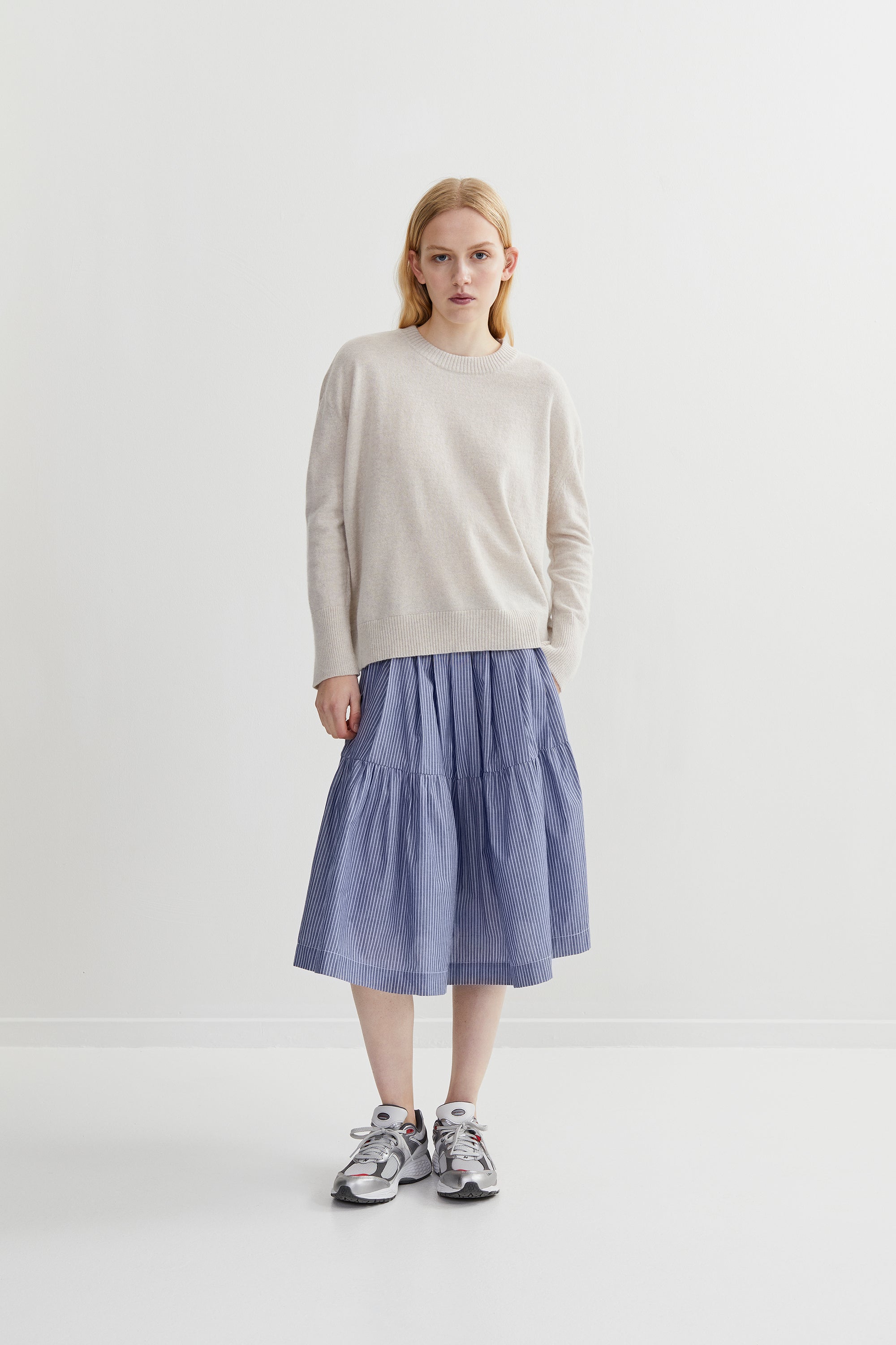 PreLoved Kayo - Stripe shirt skirt - M 3 - Rabens Saloner - DK