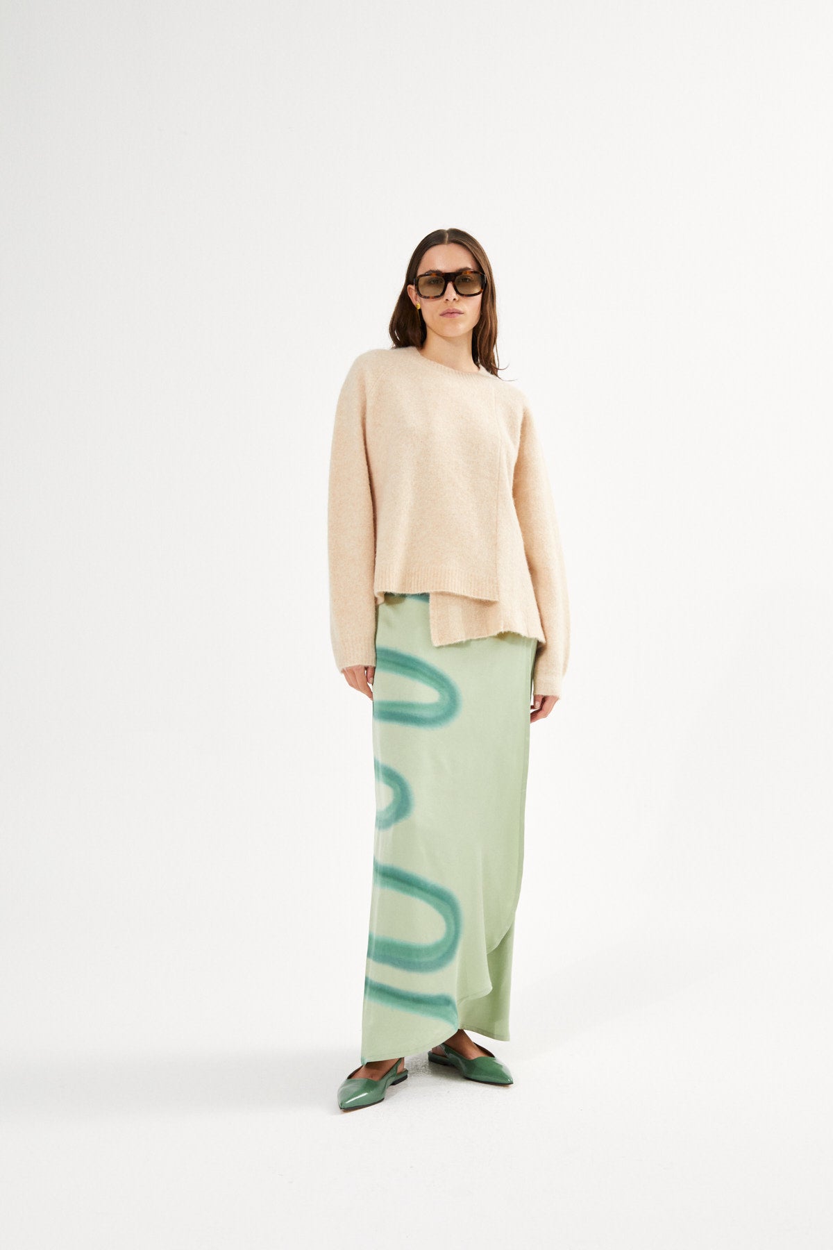 PreLoved Cedra - Soft knit boxy sweater I Buttercream - S