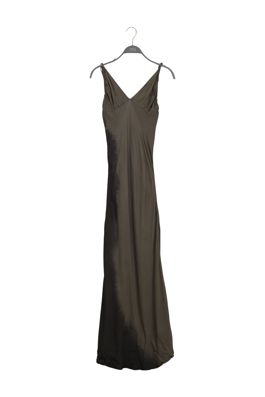 PreLoved Gyta - Coastal ruched bust bias dress I Asphalt black - S 1 - Rabens Saloner - DK
