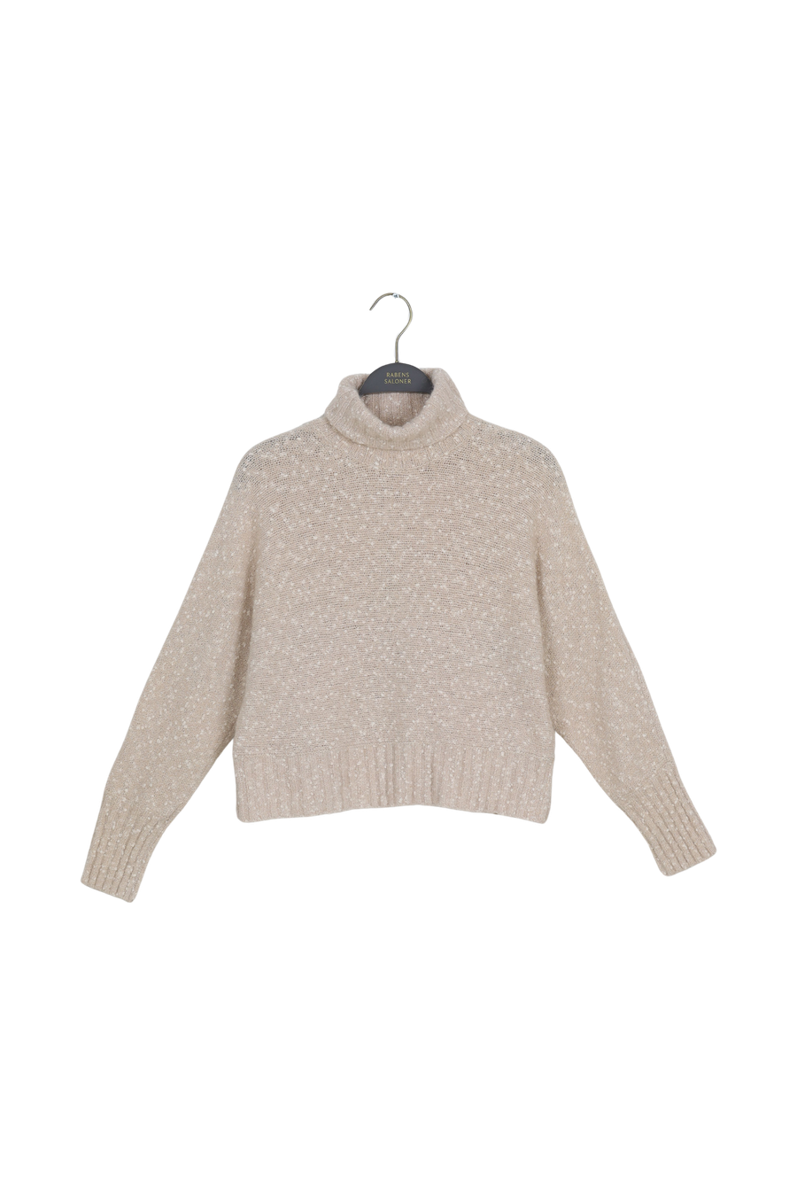 PreLoved Baze - Freckled knit cropped sweater I Beige - S/M 1 - Rabens Saloner - DK