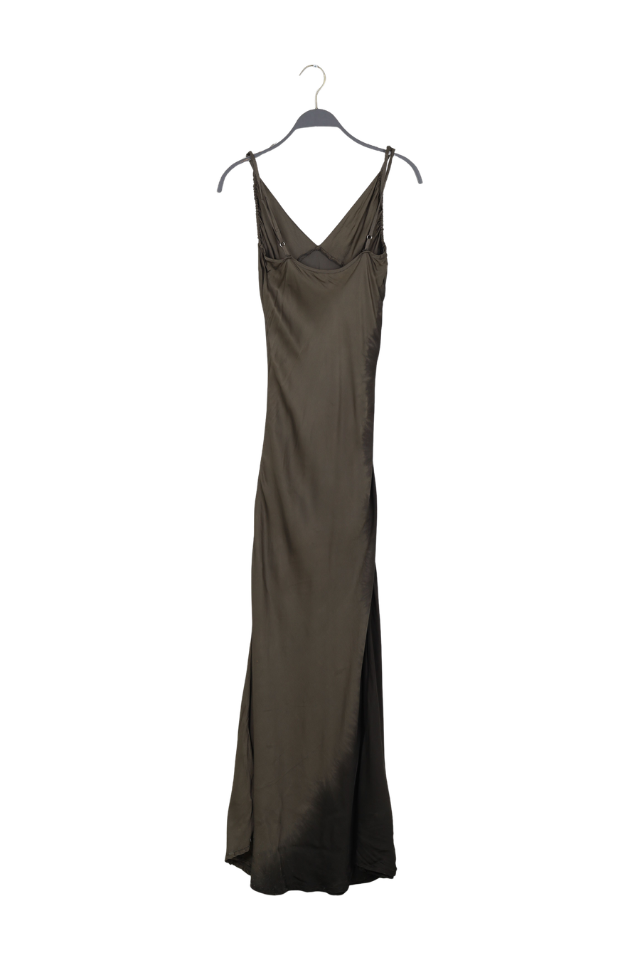 PreLoved Gyta - Coastal ruched bust bias dress I Asphalt black - S 2 - Rabens Saloner - DK