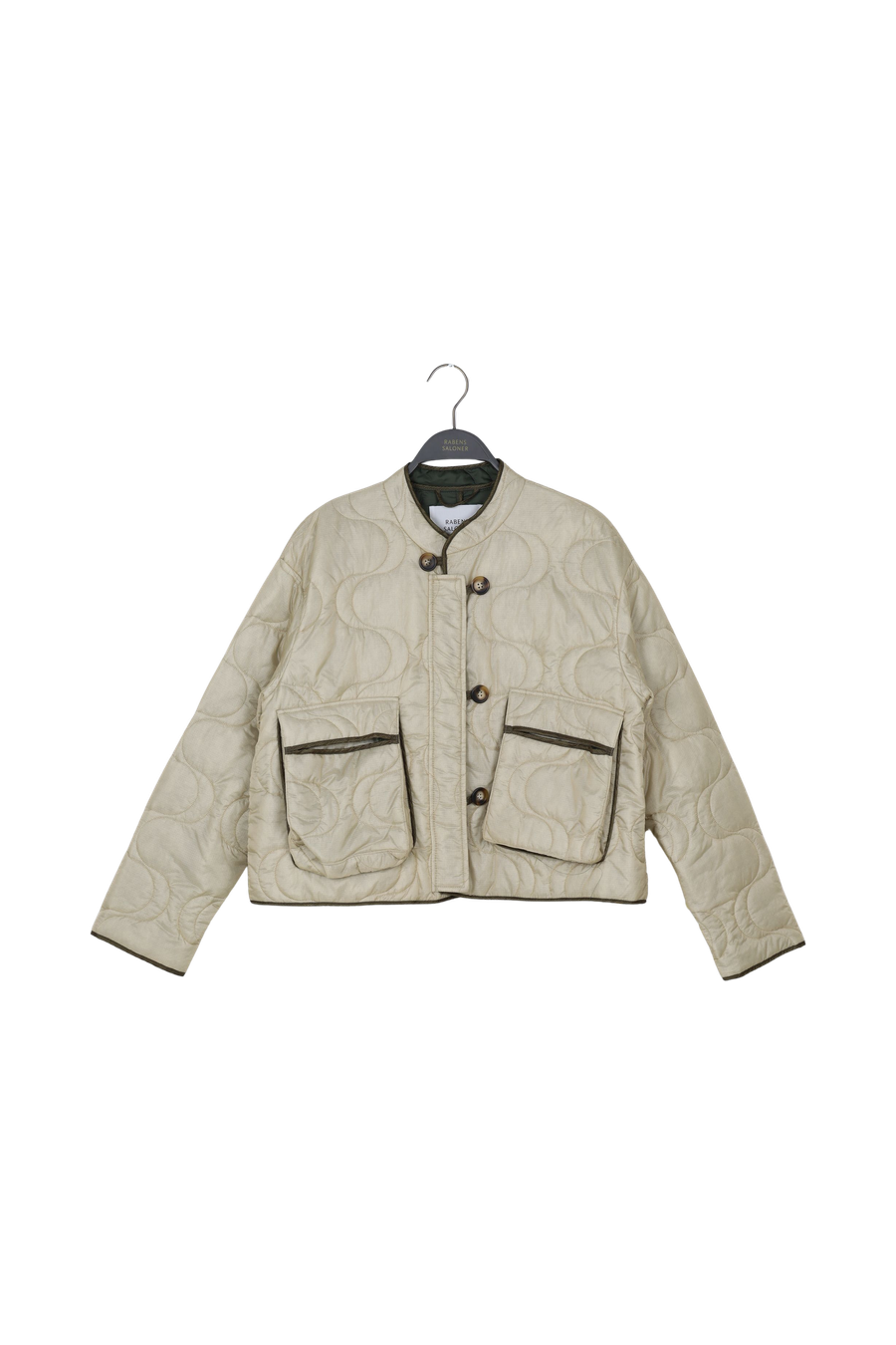 PreLoved Raisa - Pastel quilt jacket I Sand - L 1 - Rabens Saloner - DK