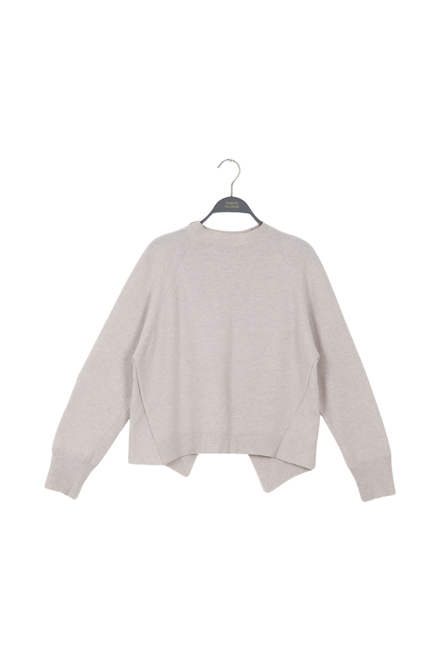 PreLoved Madine - Eco merino open back sweater - S OATMEAL S 1 - Rabens Saloner - DK
