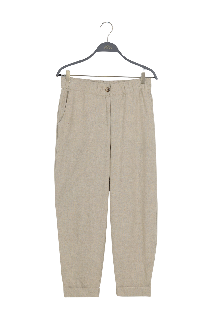 PreLoved Frances - Fine felt comfy pants I Oatmeal - S 1 - Rabens Saloner - DK