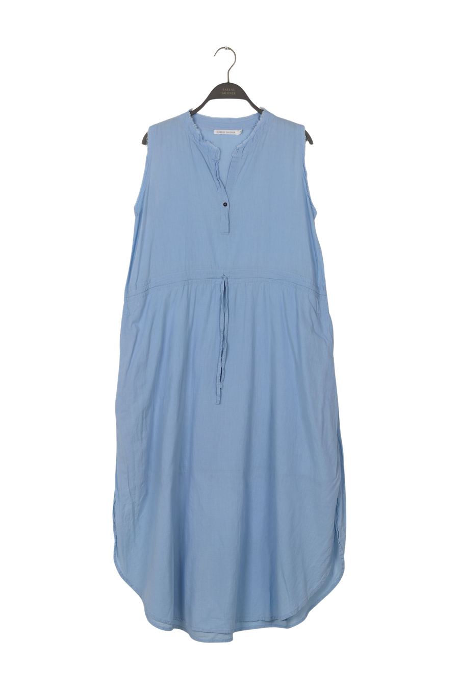 PreLoved Vilde - Cotton drawstring dress I Blue - S Blue S 1 - Rabens Saloner - DK