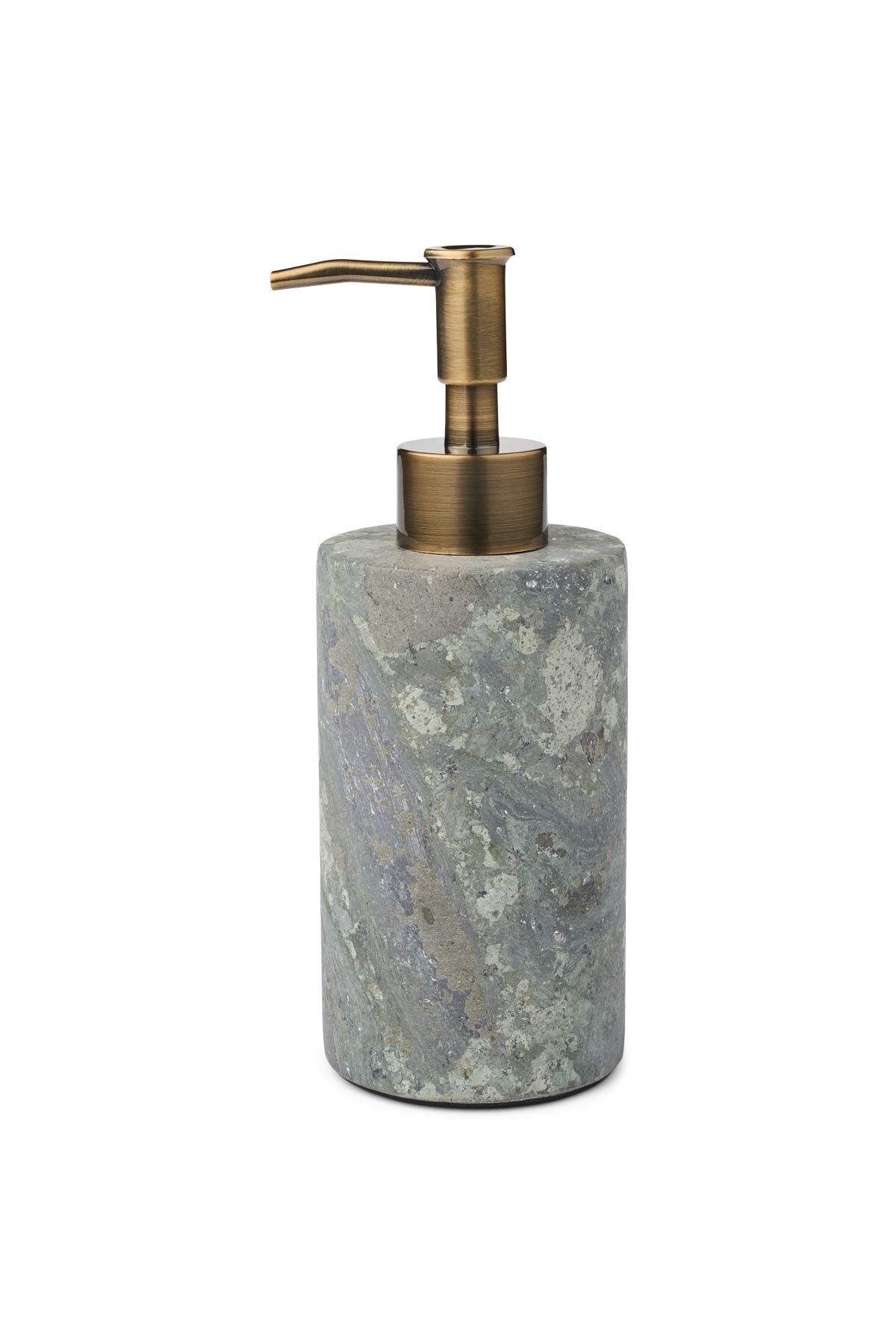 Cylinder Marble Soap Dispenser - Rabens Apartment I Grey Combo Grey Combo H: 14 Dia: 8 1 - Rabens Saloner - DK