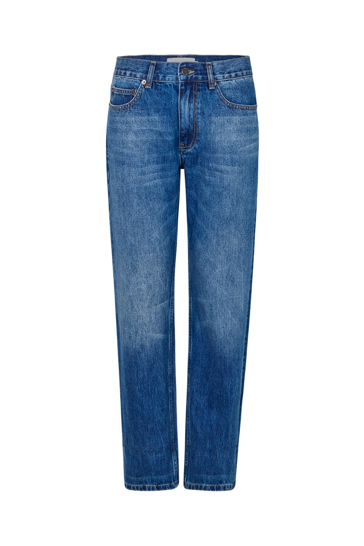 Lorelei - Denim loose fit pants I Dark indigo Dark indigo 25 4 - Rabens Saloner - DK