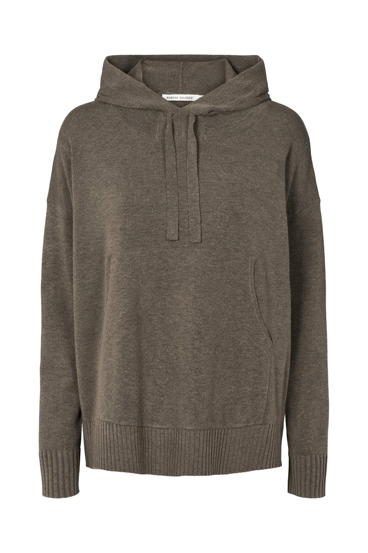 Helena - Knit lounge over size hoodie I Mole melange Mole melange XS/S 3 - Rabens Saloner - DK