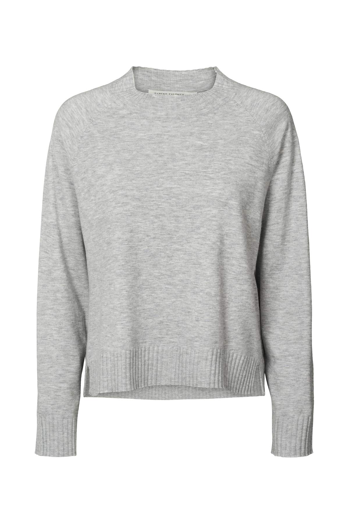 Ruca - Knit lounge boxy sweater I Grey melange Grey melange XS 1 - Rabens Saloner - DK