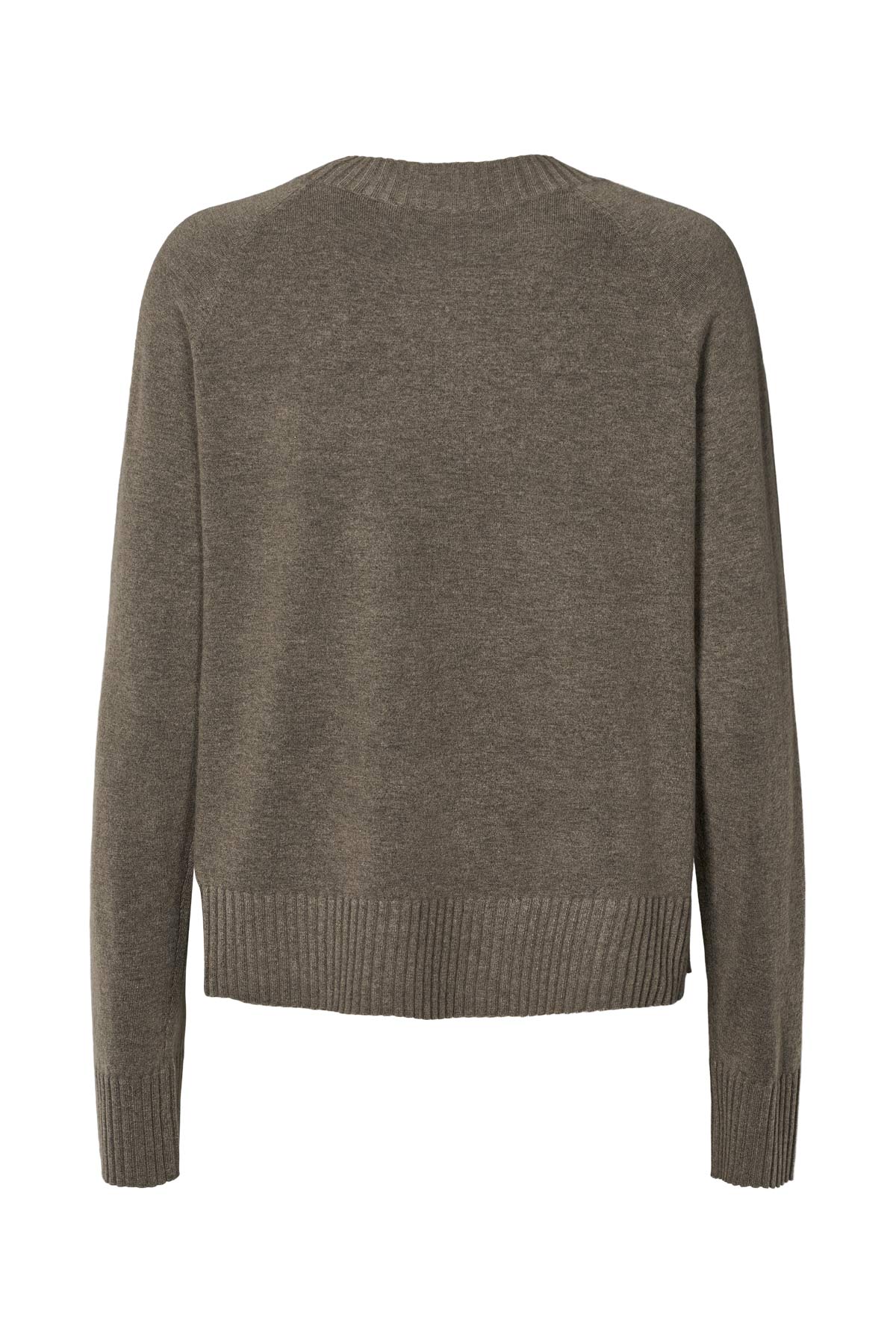 Ruca - Knit lounge boxy sweater I Mole melange 6 - Rabens Saloner - DK