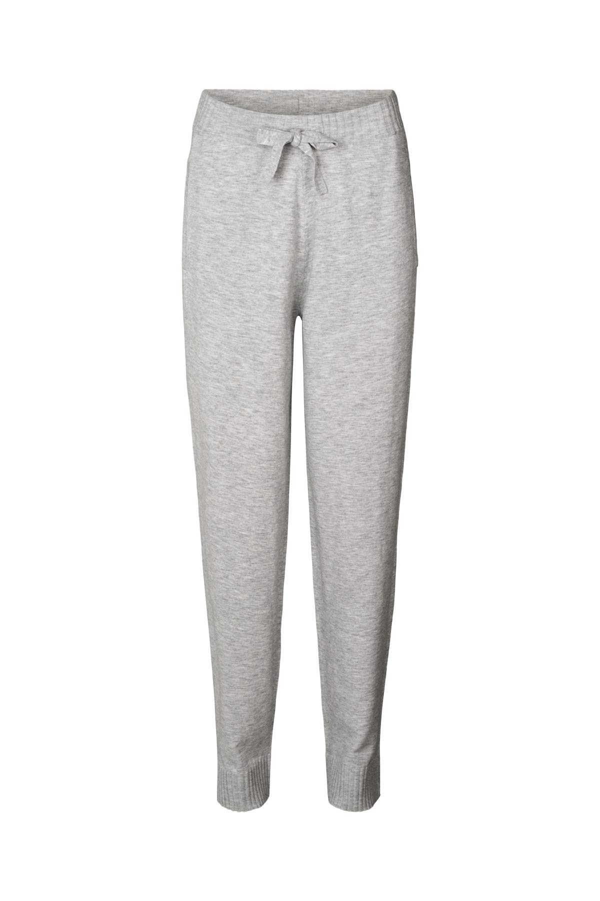 Jorun - Knit lounge pants I Grey melange 1 - Rabens Saloner - DK