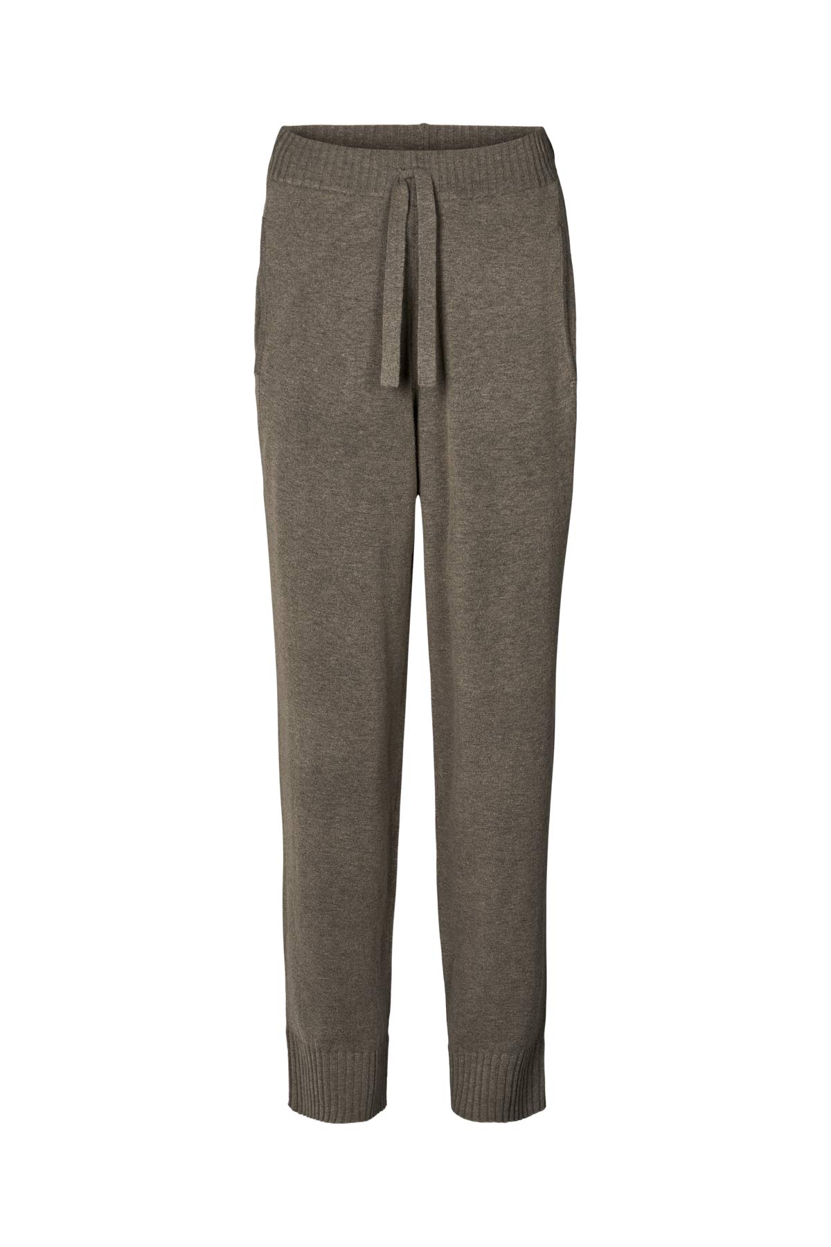 Jorun - Knit lounge pants I Mole melange Mole melange XS 2 - Rabens Saloner - DK